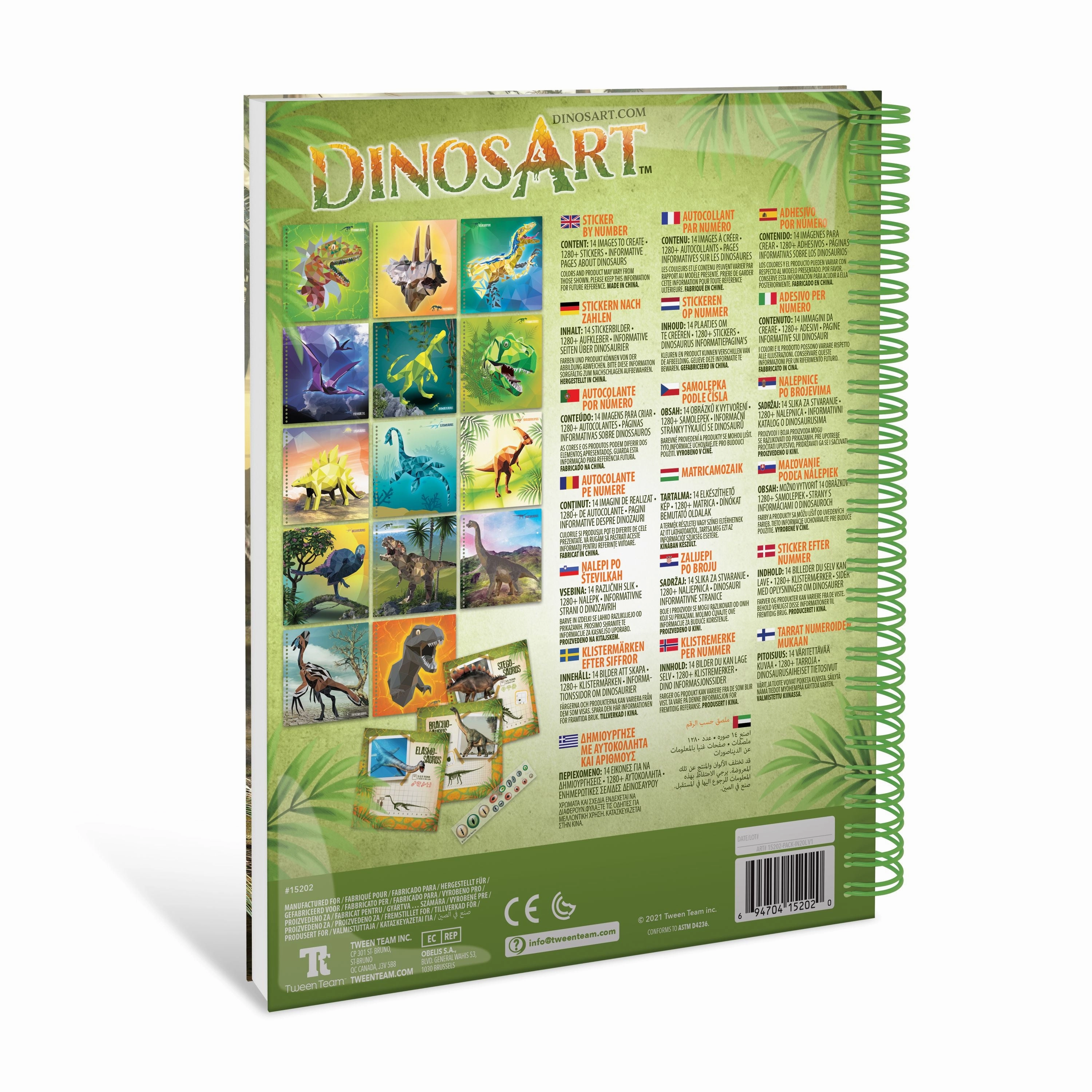 Dinosart Sticker By Number
