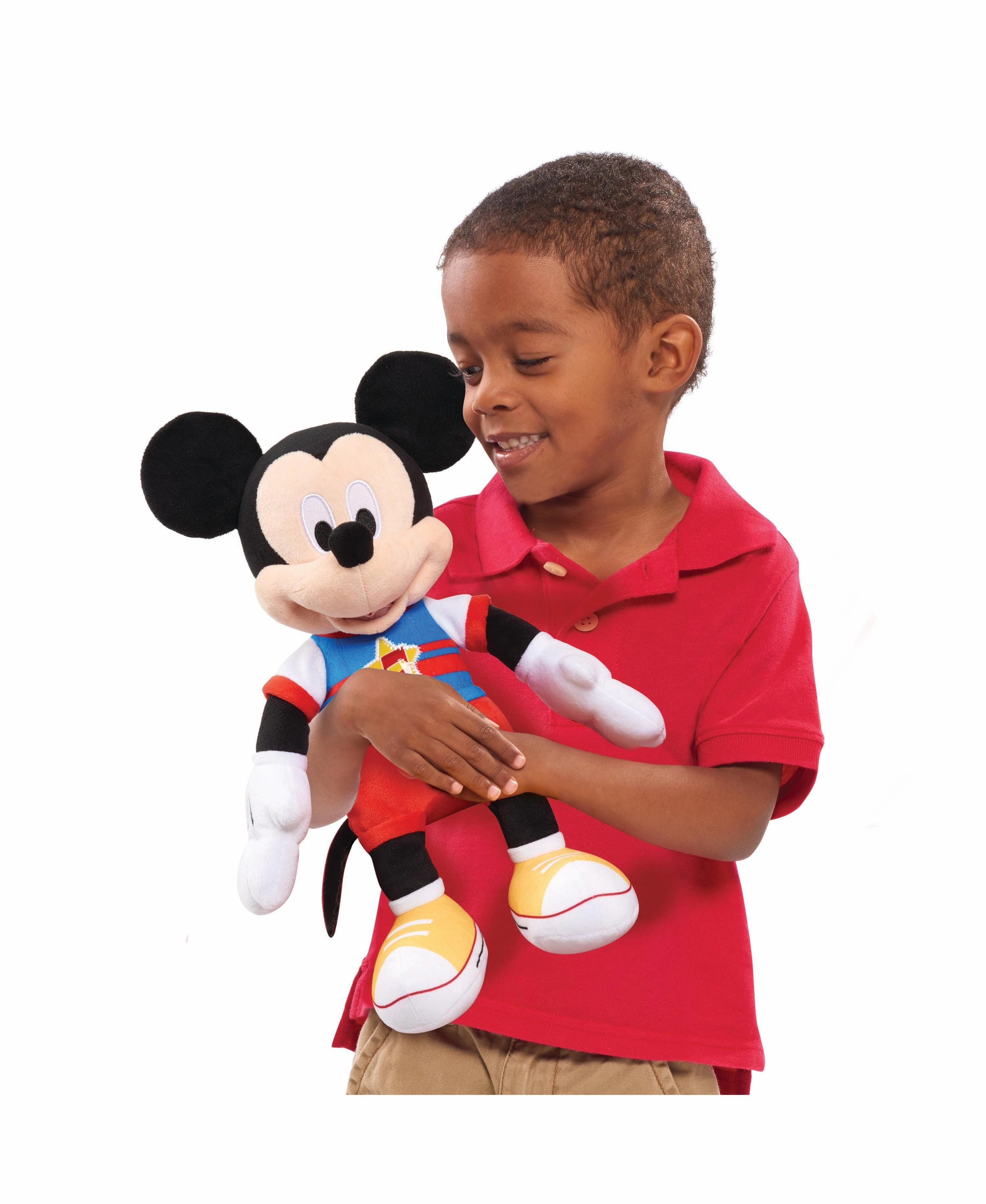 Disney Junior Mickey Mouse Funhouse 13" Singing Fun Mickey Mouse Plushie with Lights and Sounds