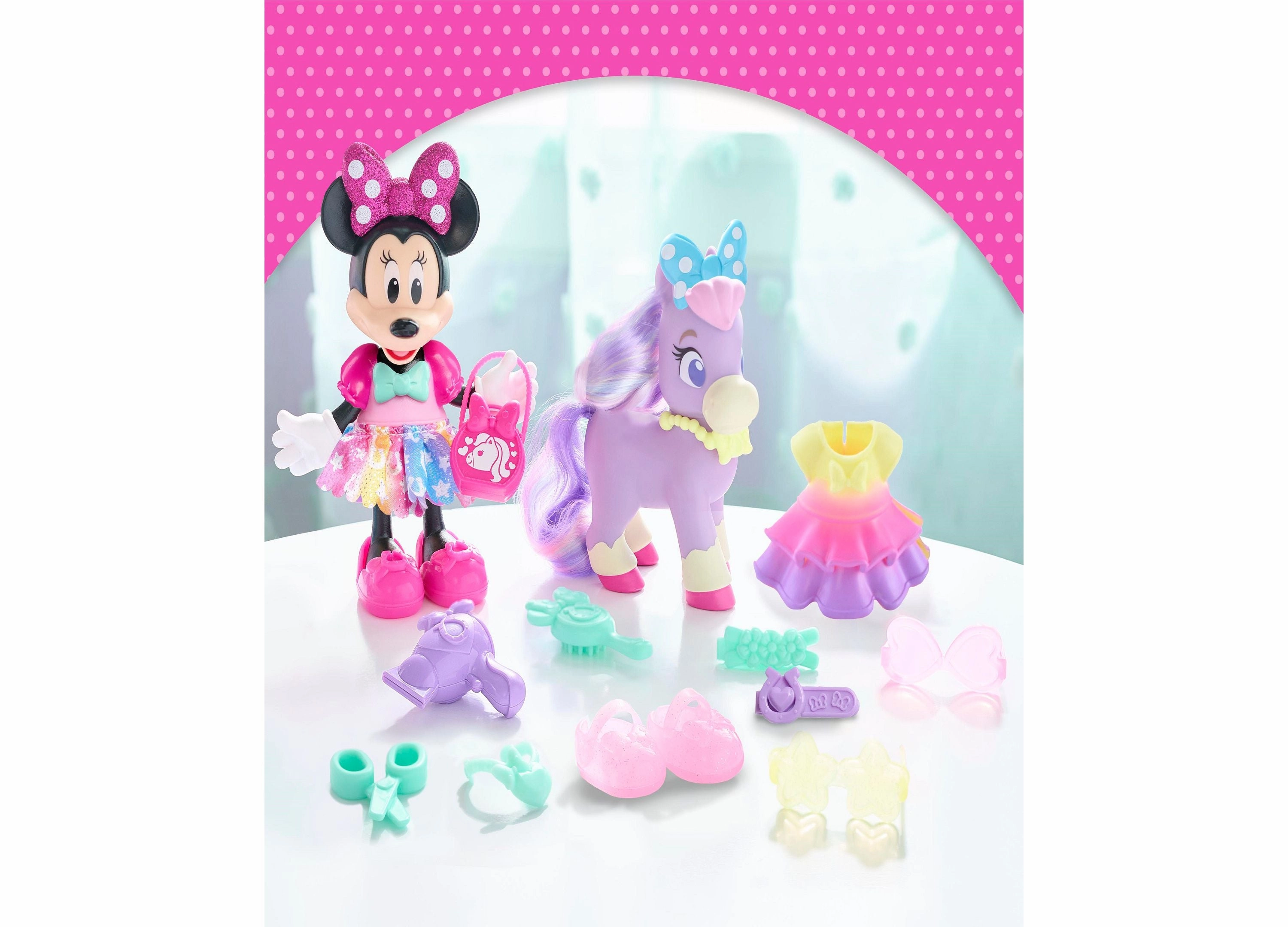Disney Junior Minnie Mouse Groom Glam Pony Playset
