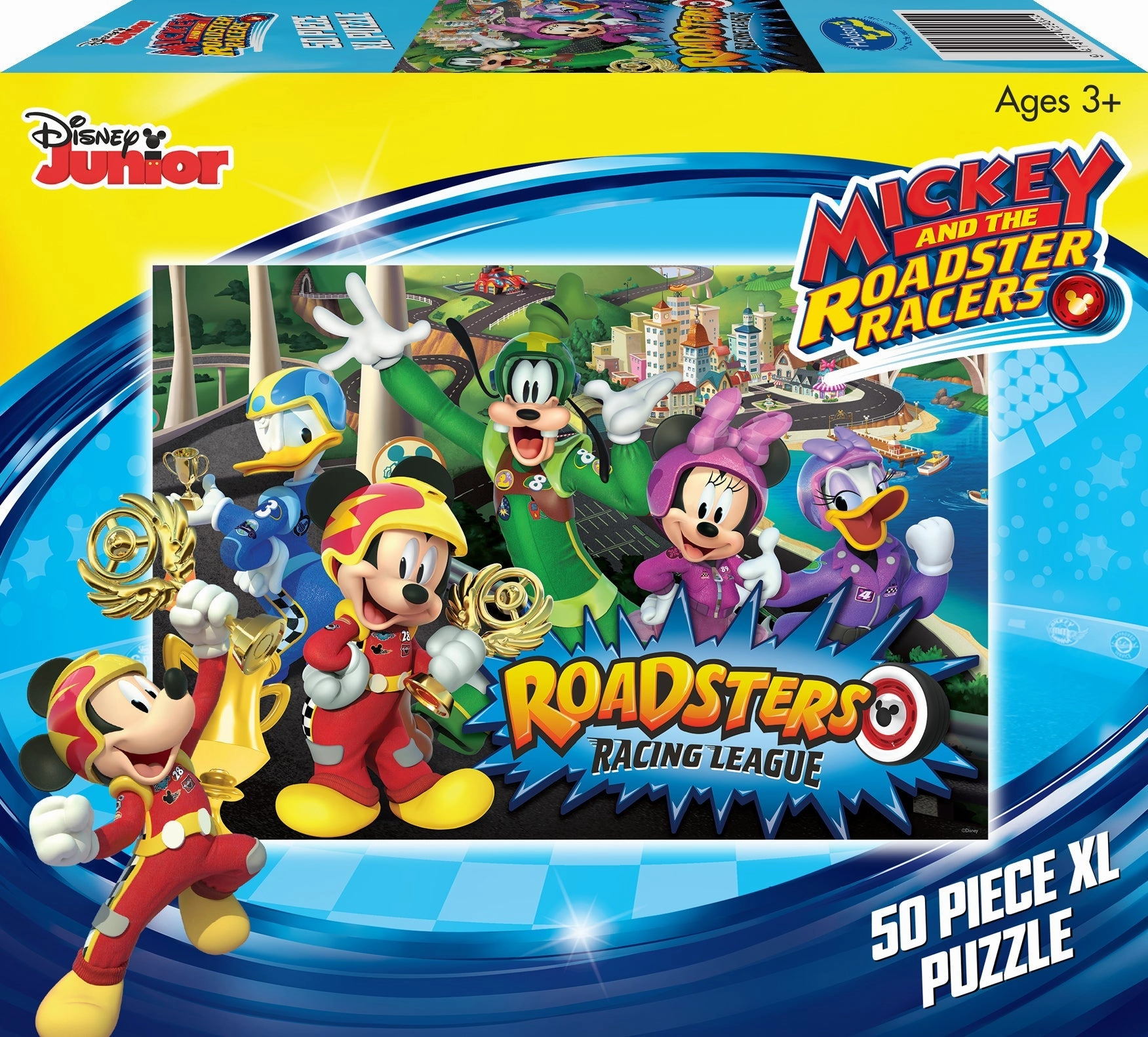 Disney Mickey Mouse And The Roadster Racers 50 Piece Xl Puzzle Roadsters Racing League