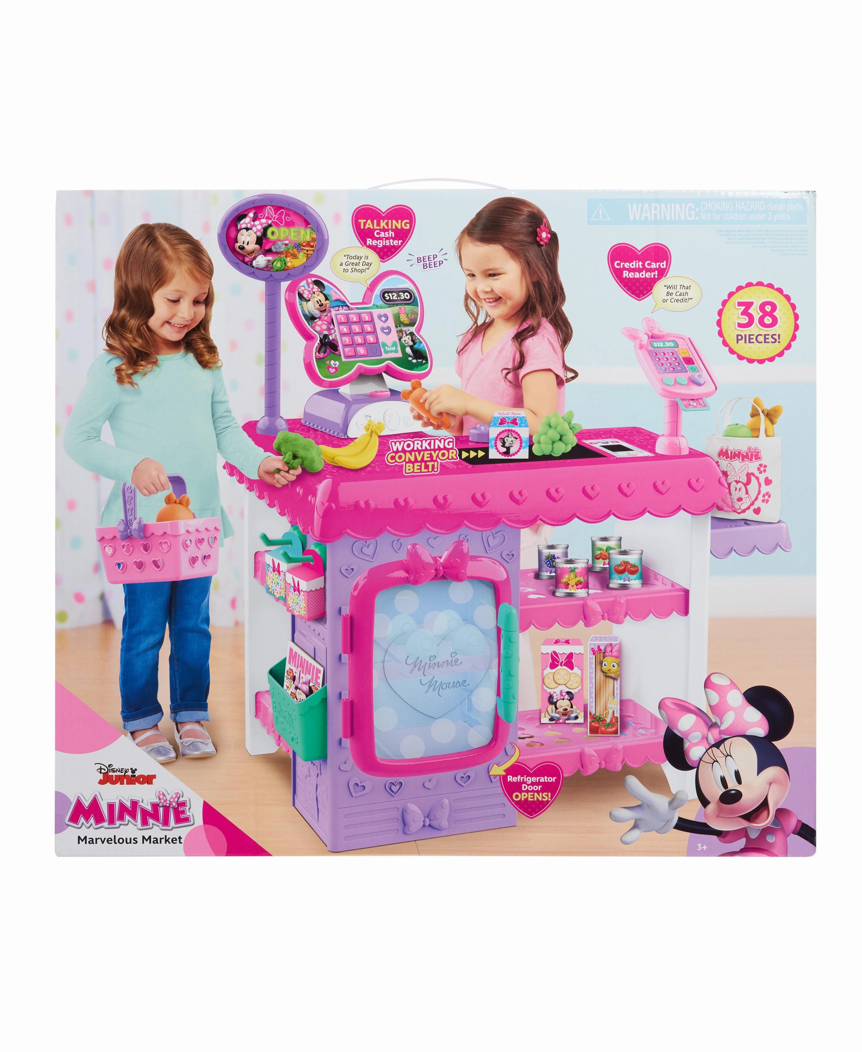 Disney Minnie Mouse 45-Piece Marvelous Market Set - Role Play Fun
