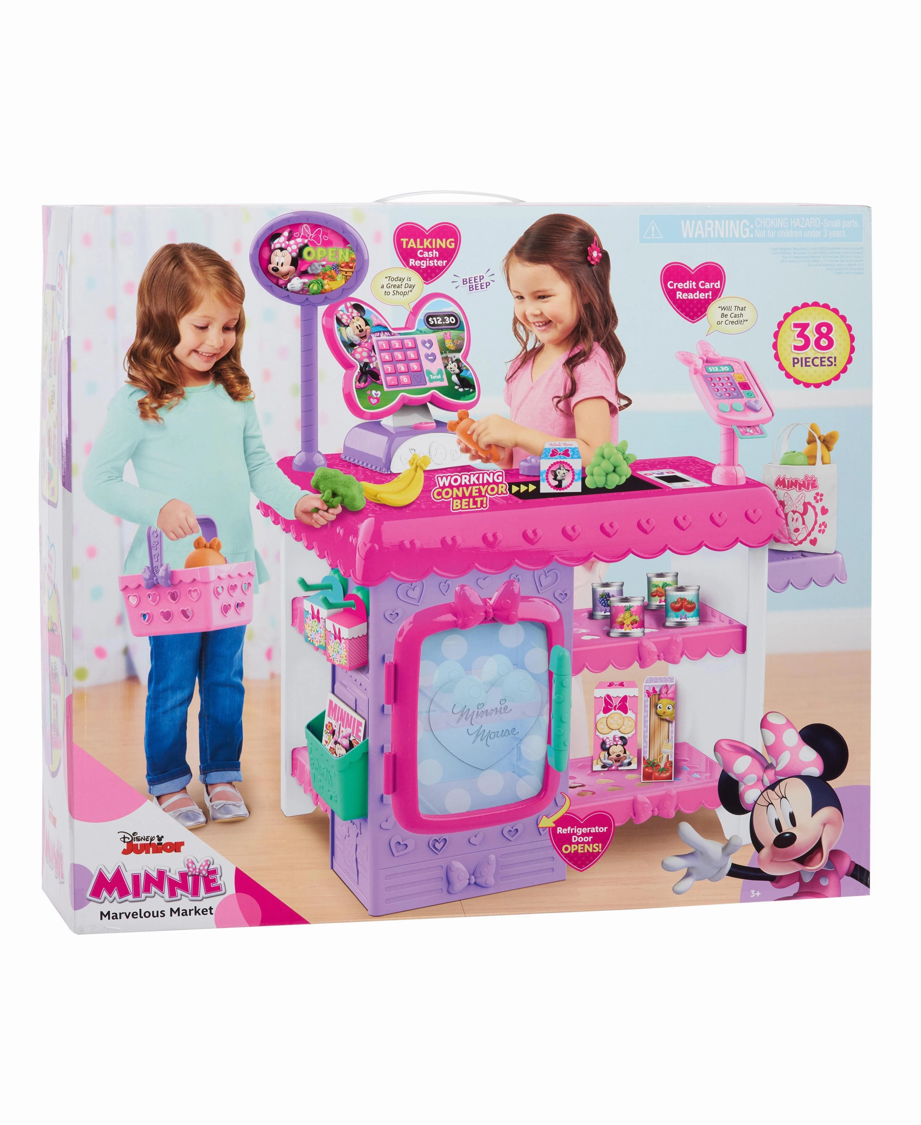 Disney Minnie Mouse 45-Piece Marvelous Market Set - Role Play Fun