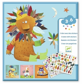Djeco Create With Stickers Animals