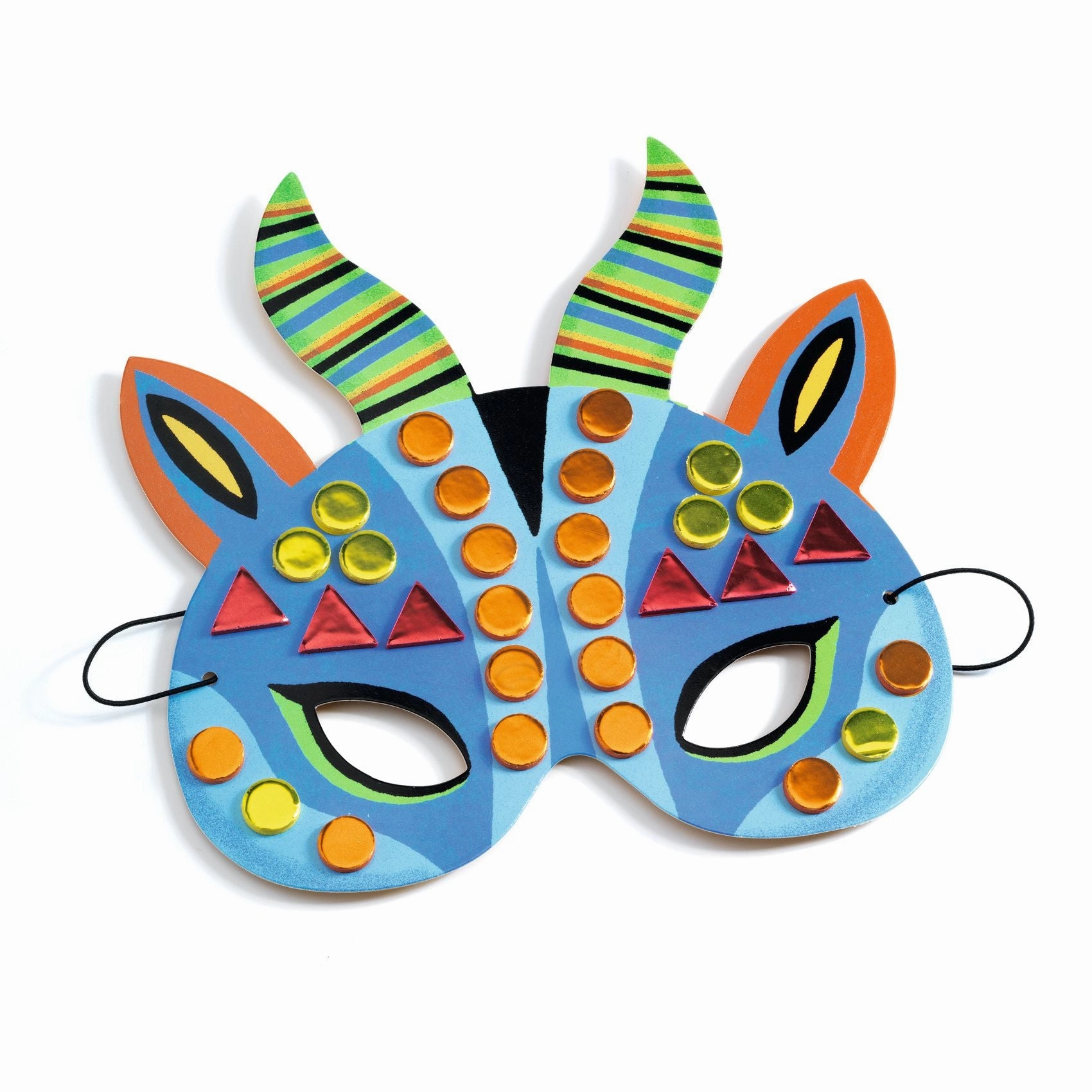 Djeco Do It Yourself Mosaic Jungle Animal Mask Craft Kit for Ages 4 