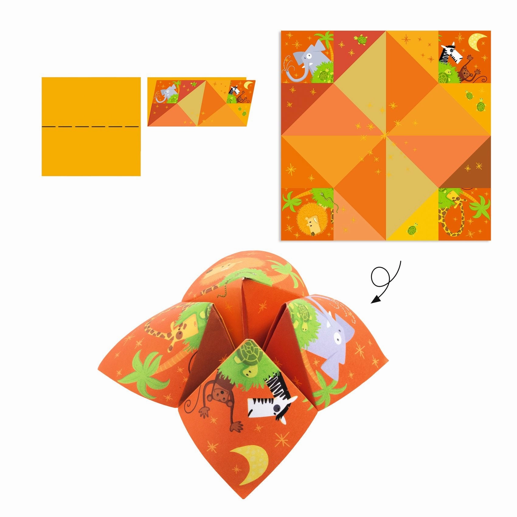 Djeco Make Your Own Animal Origami Fortune Tellers for Ages 6 and Up