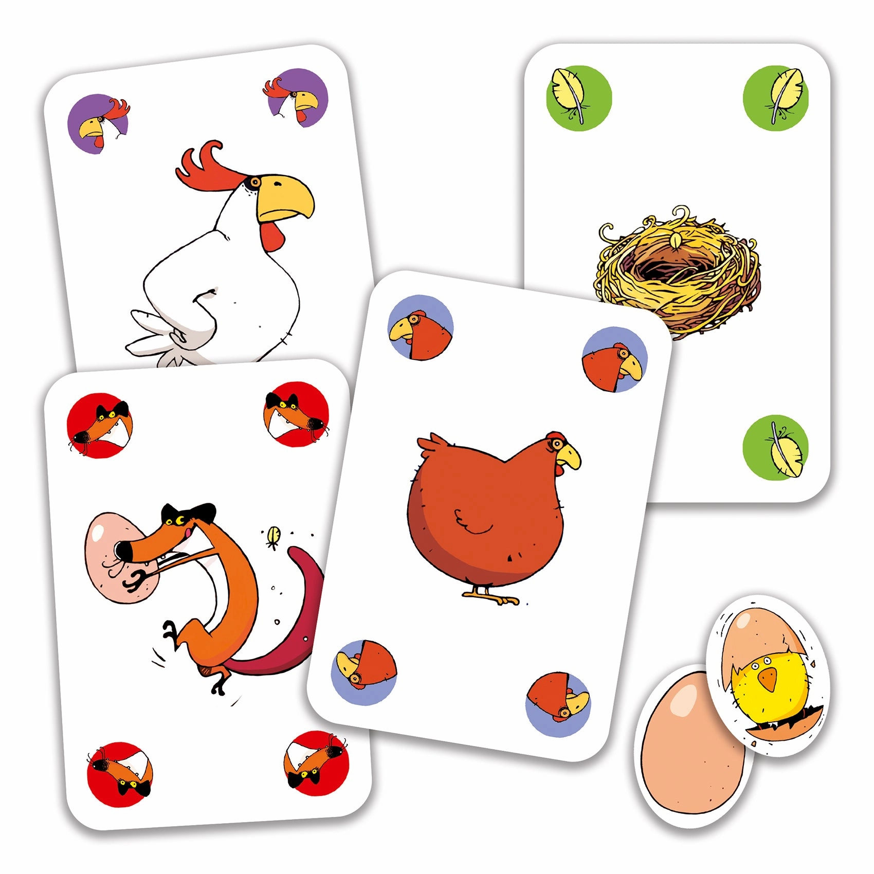 Djeco Piou Piou Strategy Playing Card Game for 2-5 Players Ages 5 & Up