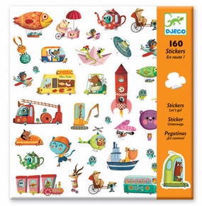 Djeco Stickers On The Road 160 Piece
