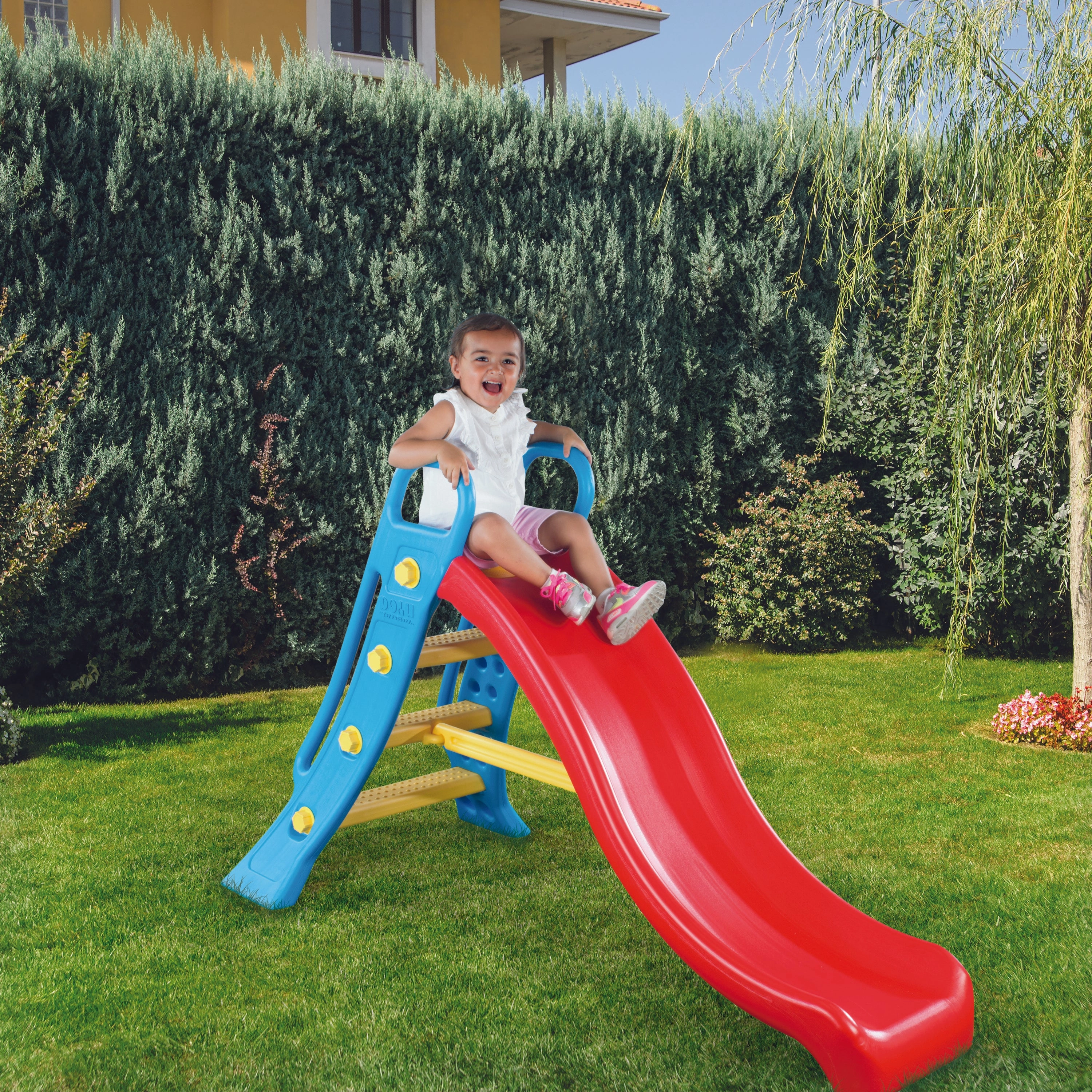 Dolu Rainbow Splash Giant Plastic Water Slide for Kids, Ages 2-7