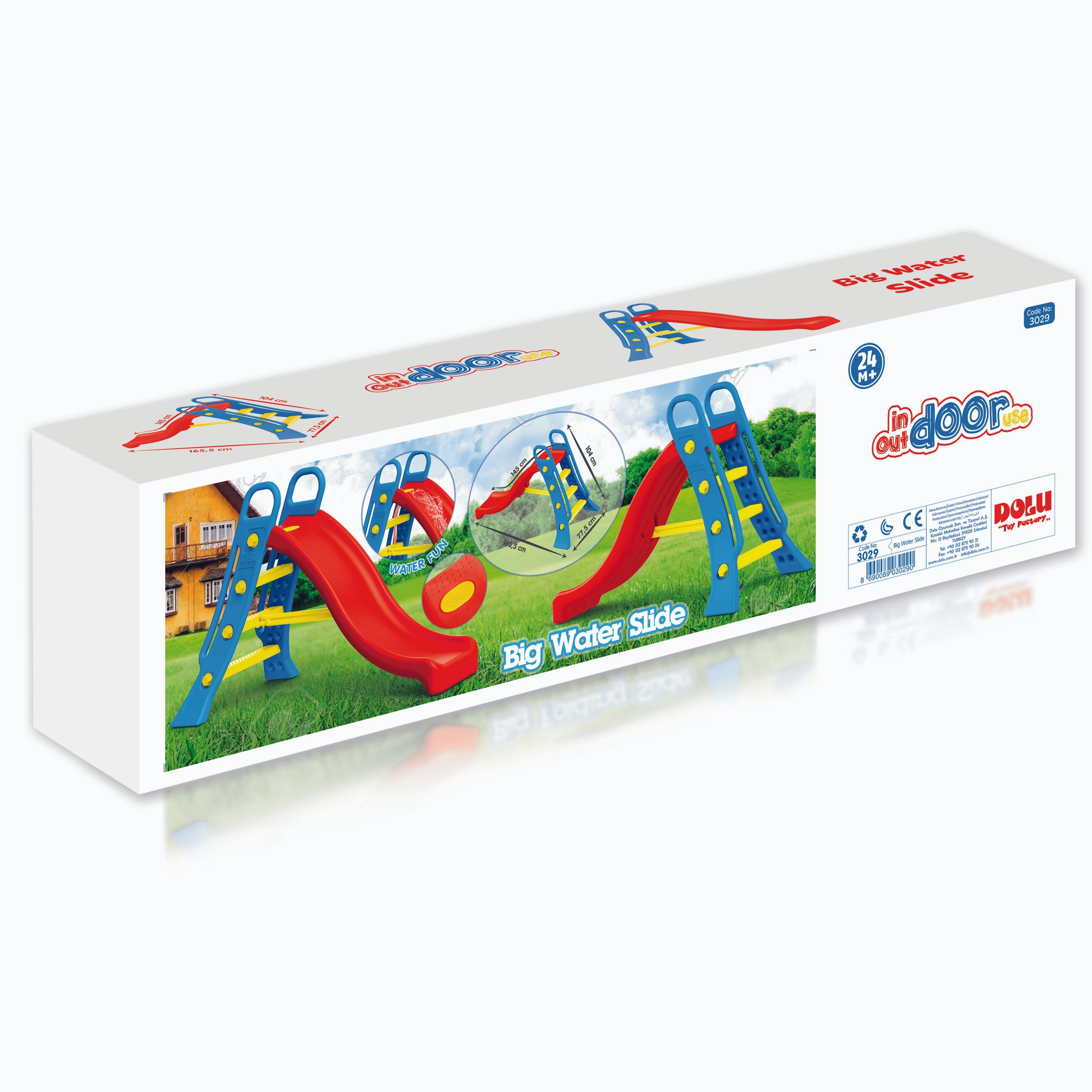 Dolu Rainbow Splash Giant Plastic Water Slide for Kids, Ages 2-7