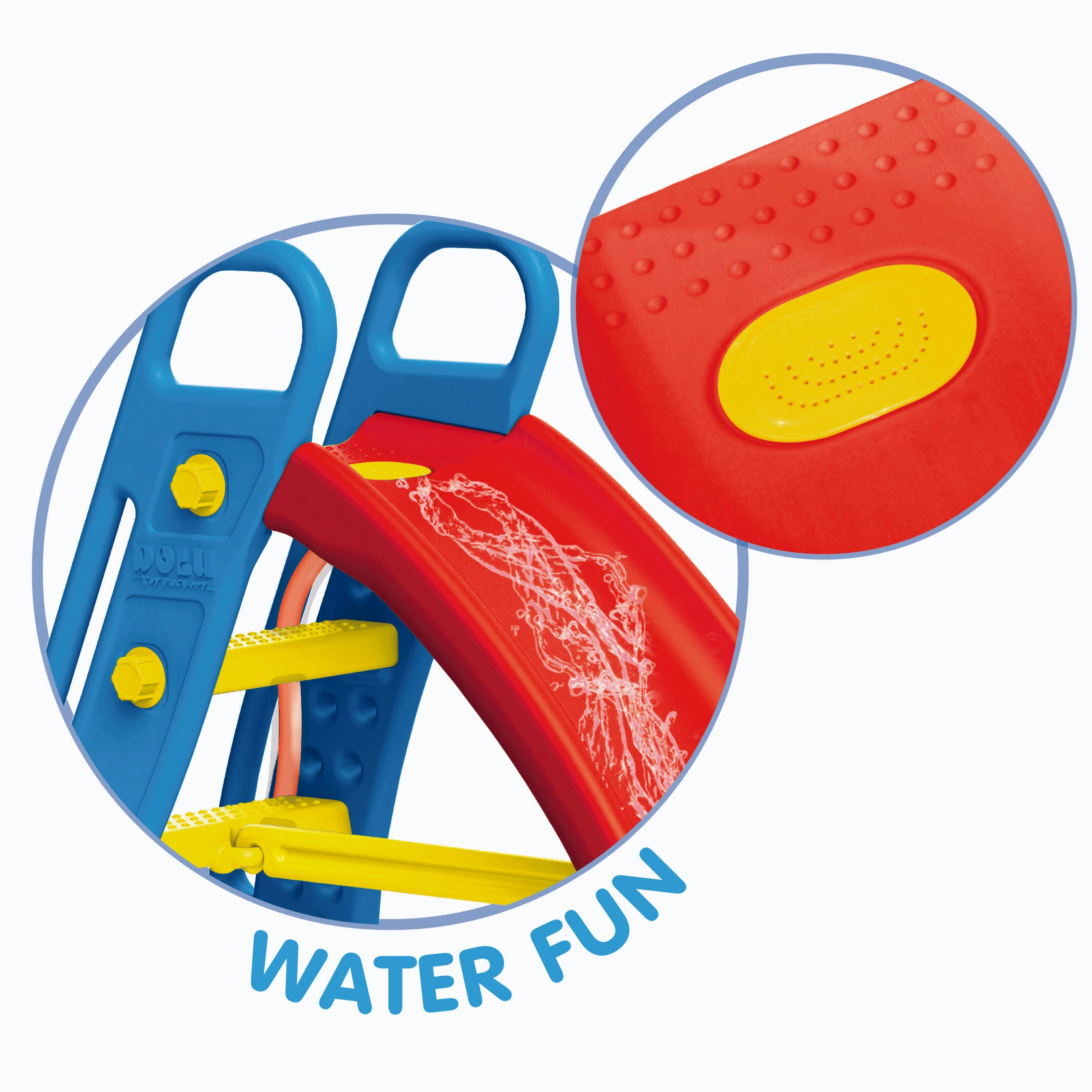 Dolu Rainbow Splash Giant Plastic Water Slide for Kids, Ages 2-7