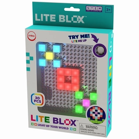 E-Blox Lite Blox - Build Your Own Light-Up Mosaics, 30pcs