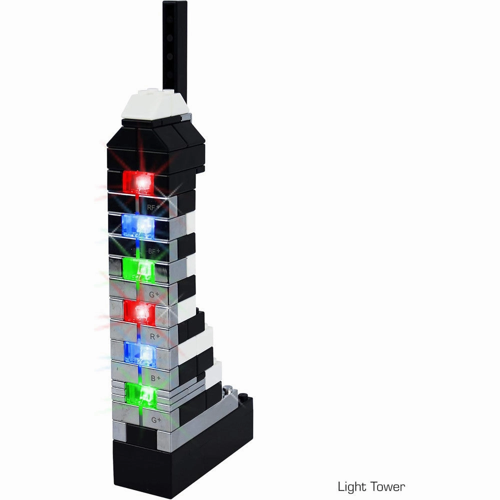 E-Blox Power Blox Build Your Own Glowing Cat Sculpture - 3D Light-Up Creative Kit for Kids 8 