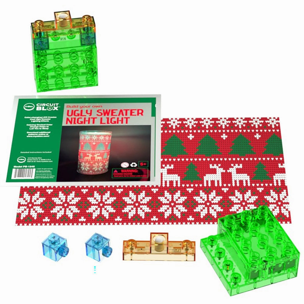 E-Blox Power Blox Ugly Sweater DIY Night Light Kit, Ages 5 