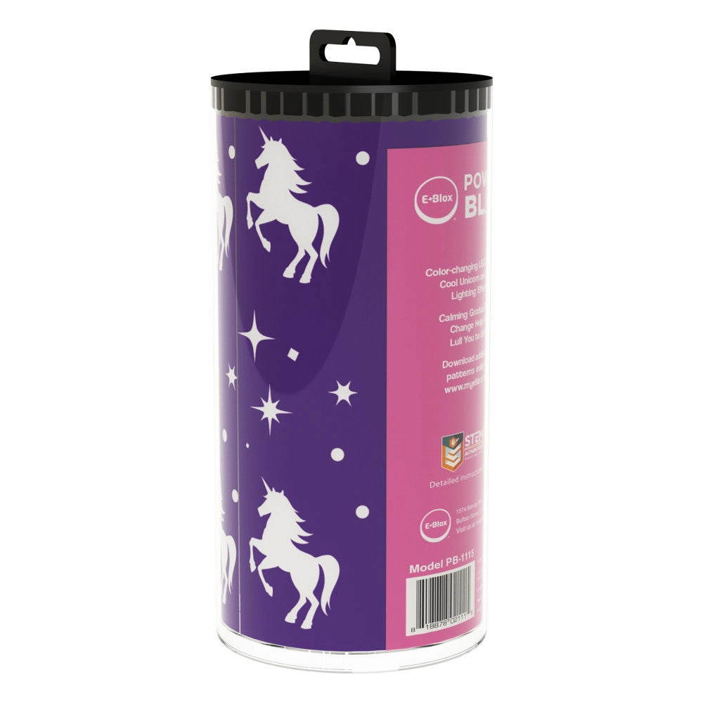 E-Blox Power Blox Unicorn Glowing Night Light - STEM Toy for Kids Ages 5 