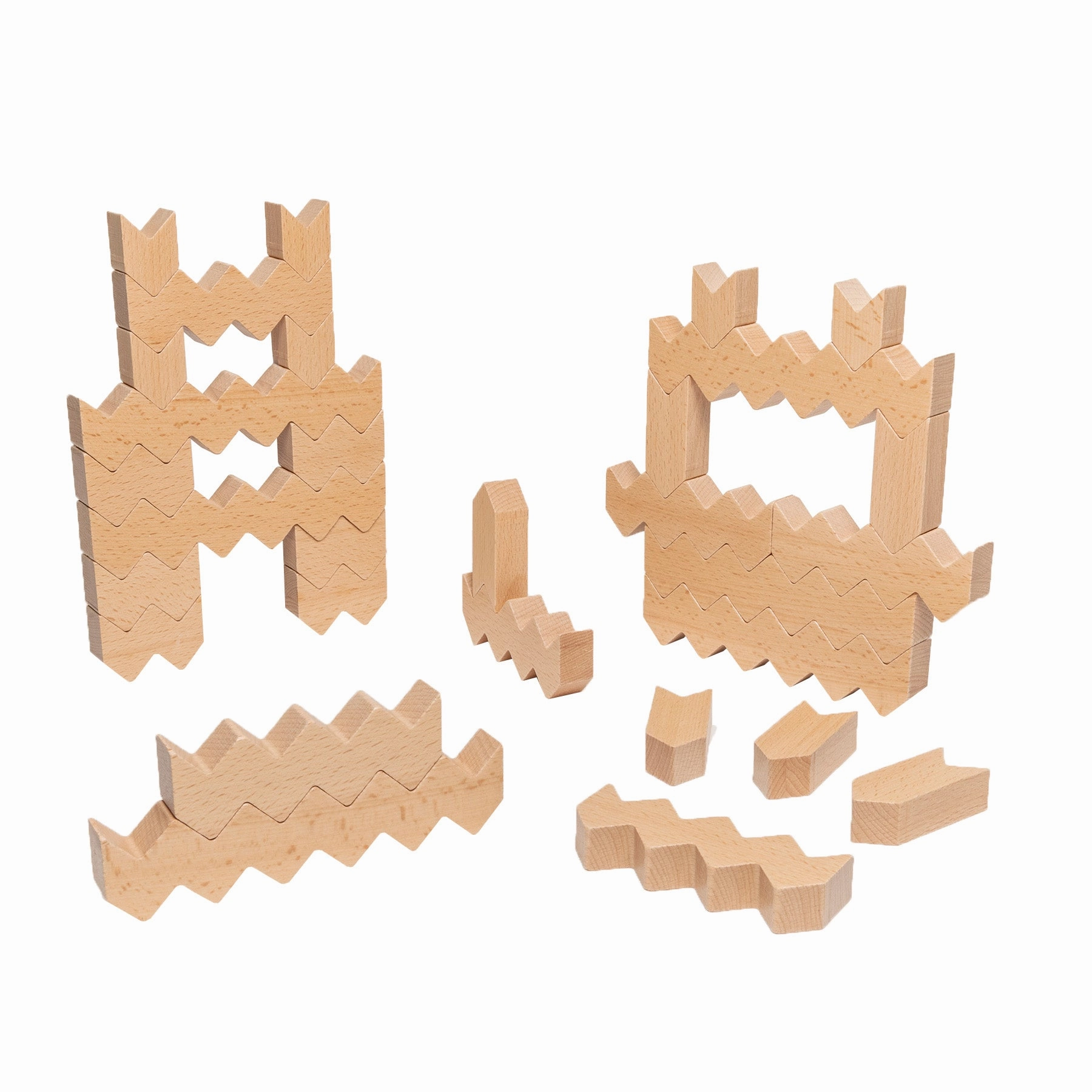 Educational Advantage ZigZag Blocks - 30 Piece Building Set