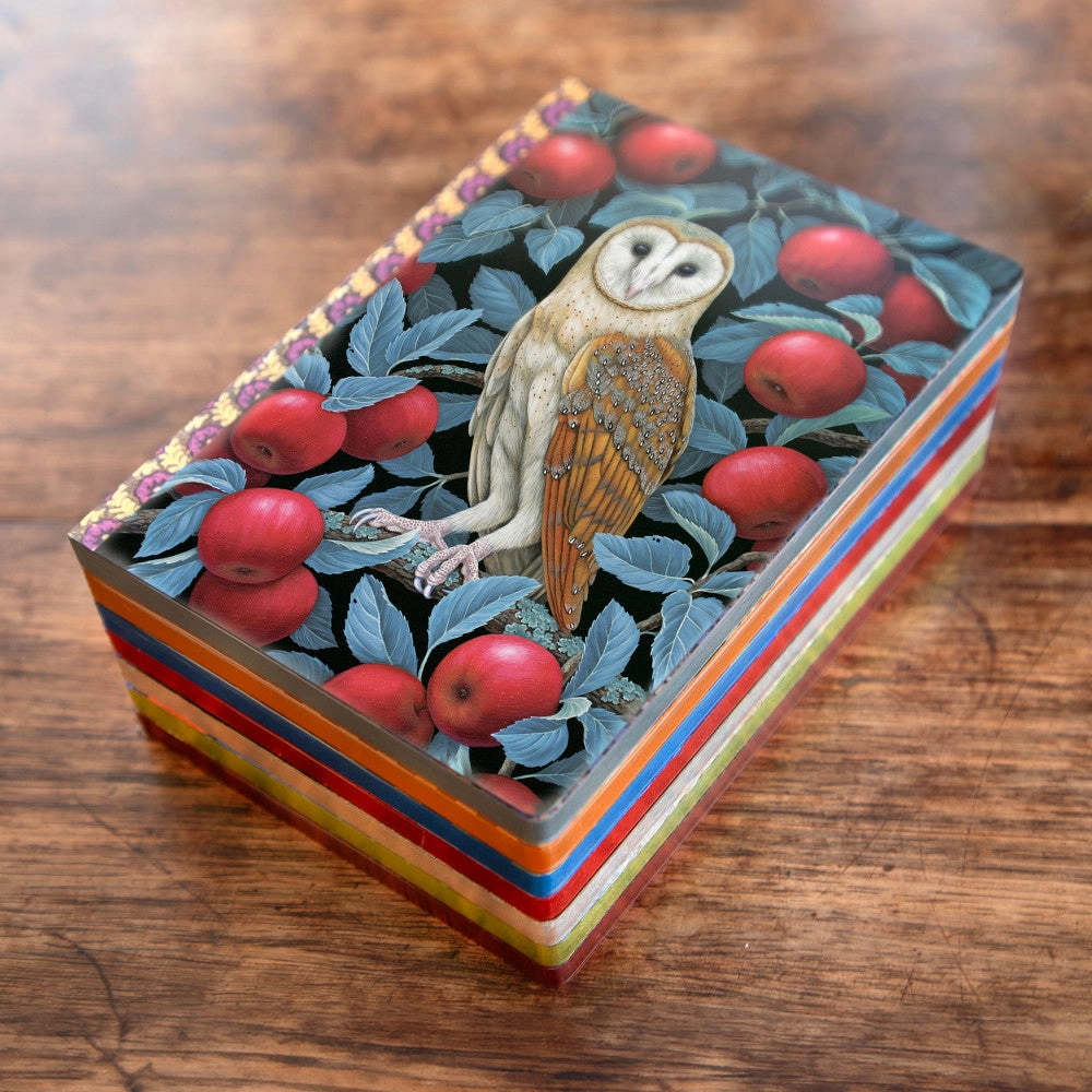 eeBoo Piece & Love Barn Owl Gilded Journal - Hardcover Diary