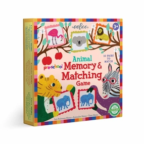 eeBoo Pre-School Animal Memory Matching Game - Educational Toy