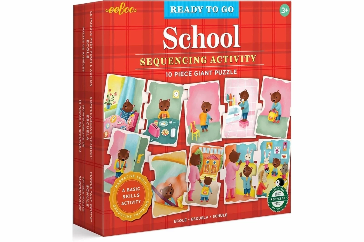 Eeboo Ready To Go Puzzle - School