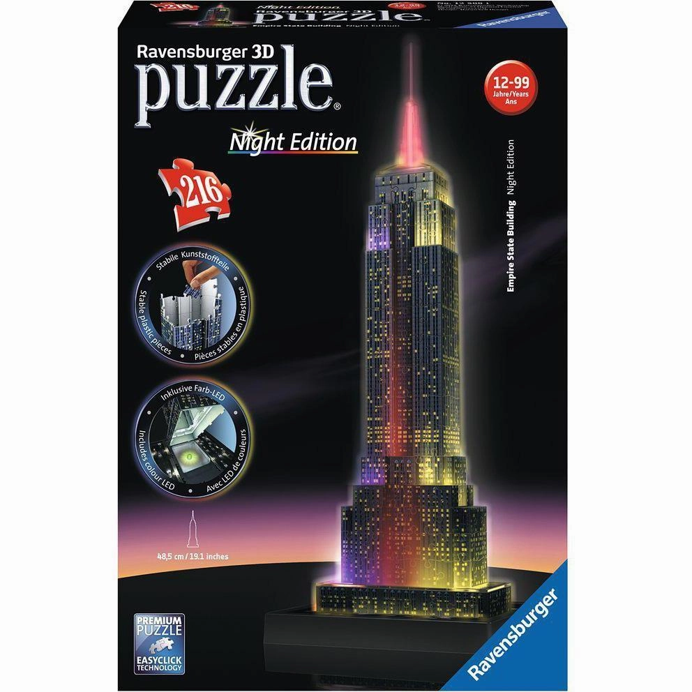 Empire State Building at Night 3D Puzzle