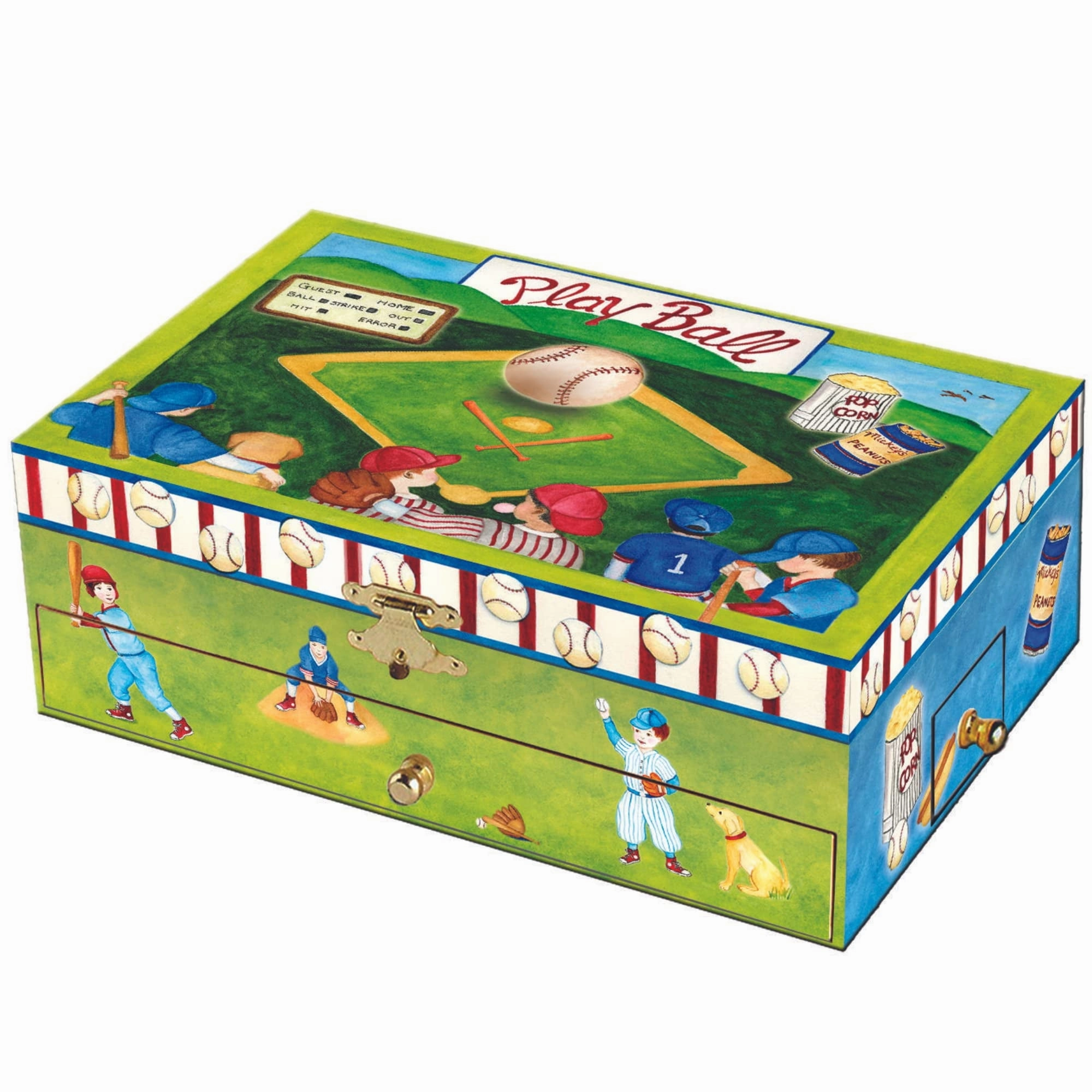 Enchantmints Baseball Musical Jewelry Box for Young Girls