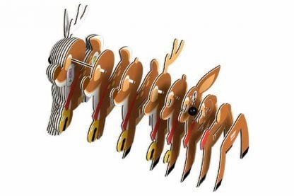 Eugy 3D Christmas Reindeer Cardboard Craft Kit for Children Age 6 & Up