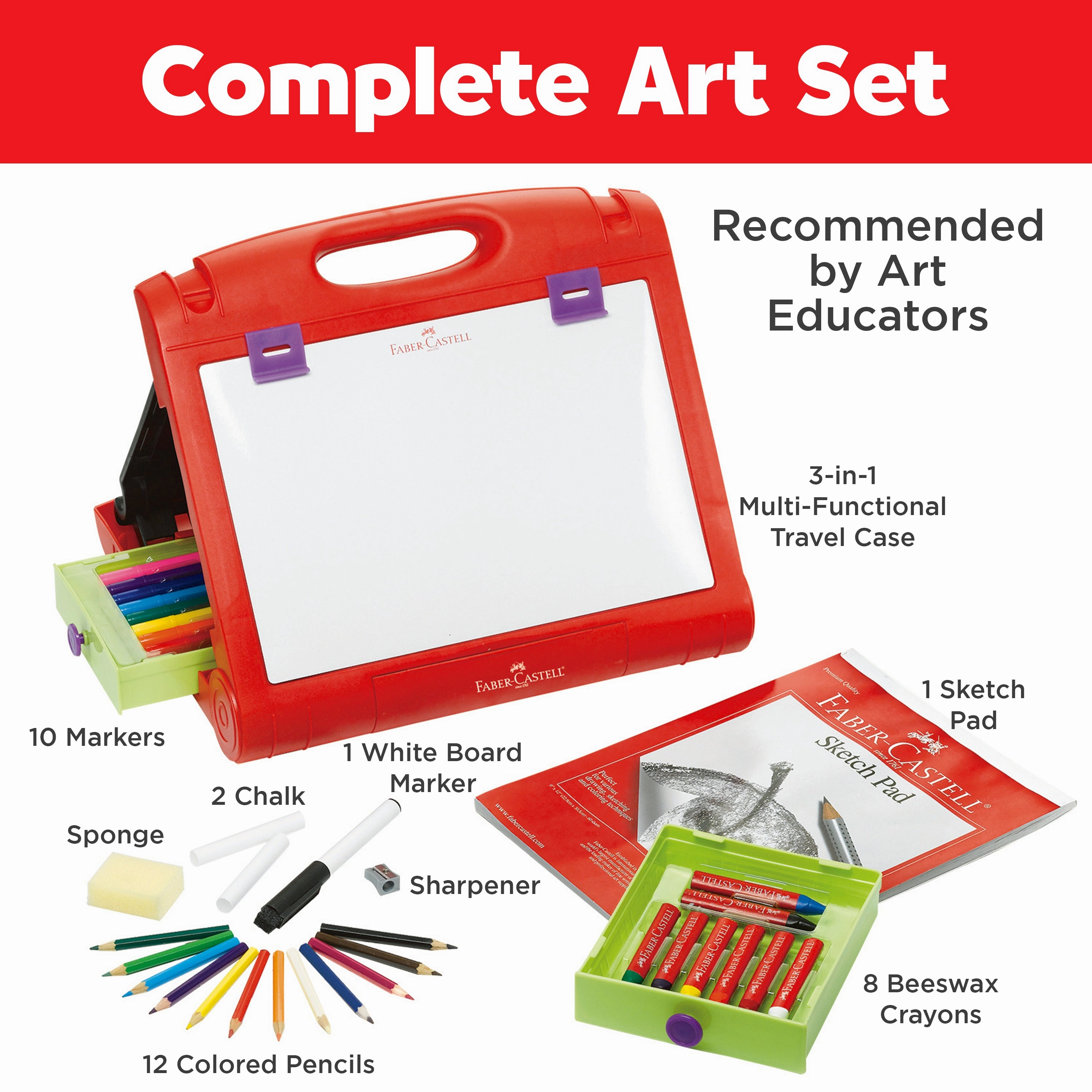Faber-Castell Do Art Travel Easel - Portable Art Kit for Kids