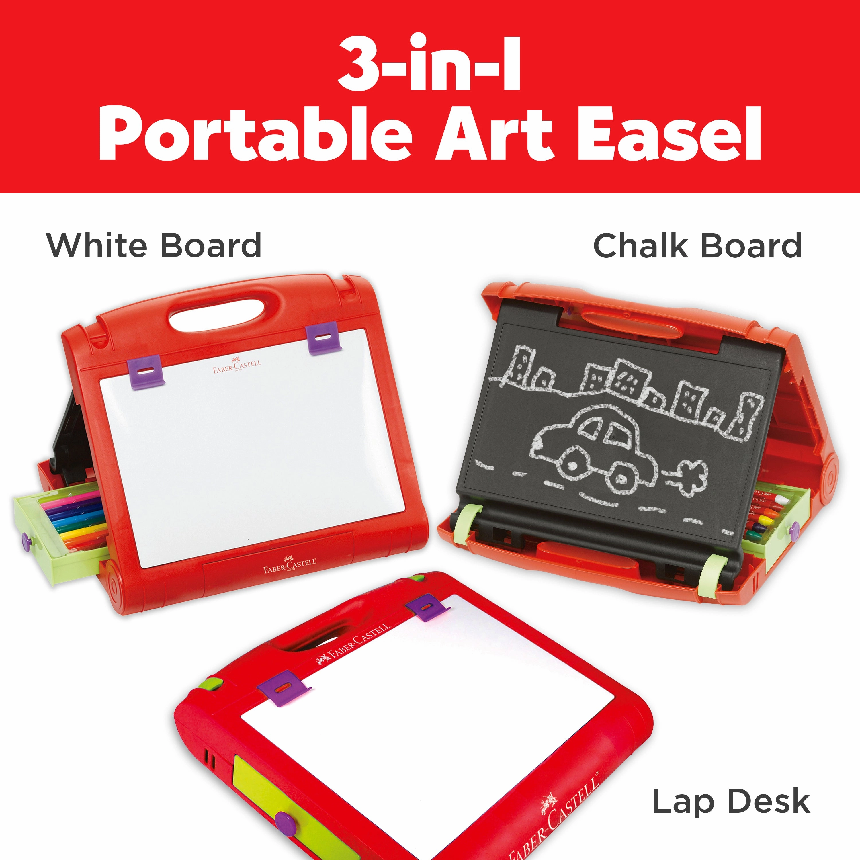 Faber-Castell Do Art Travel Easel - Portable Art Kit for Kids