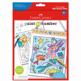 Faber-Castell Mermaid Pets Paint by Number Art Kit - Wall Art