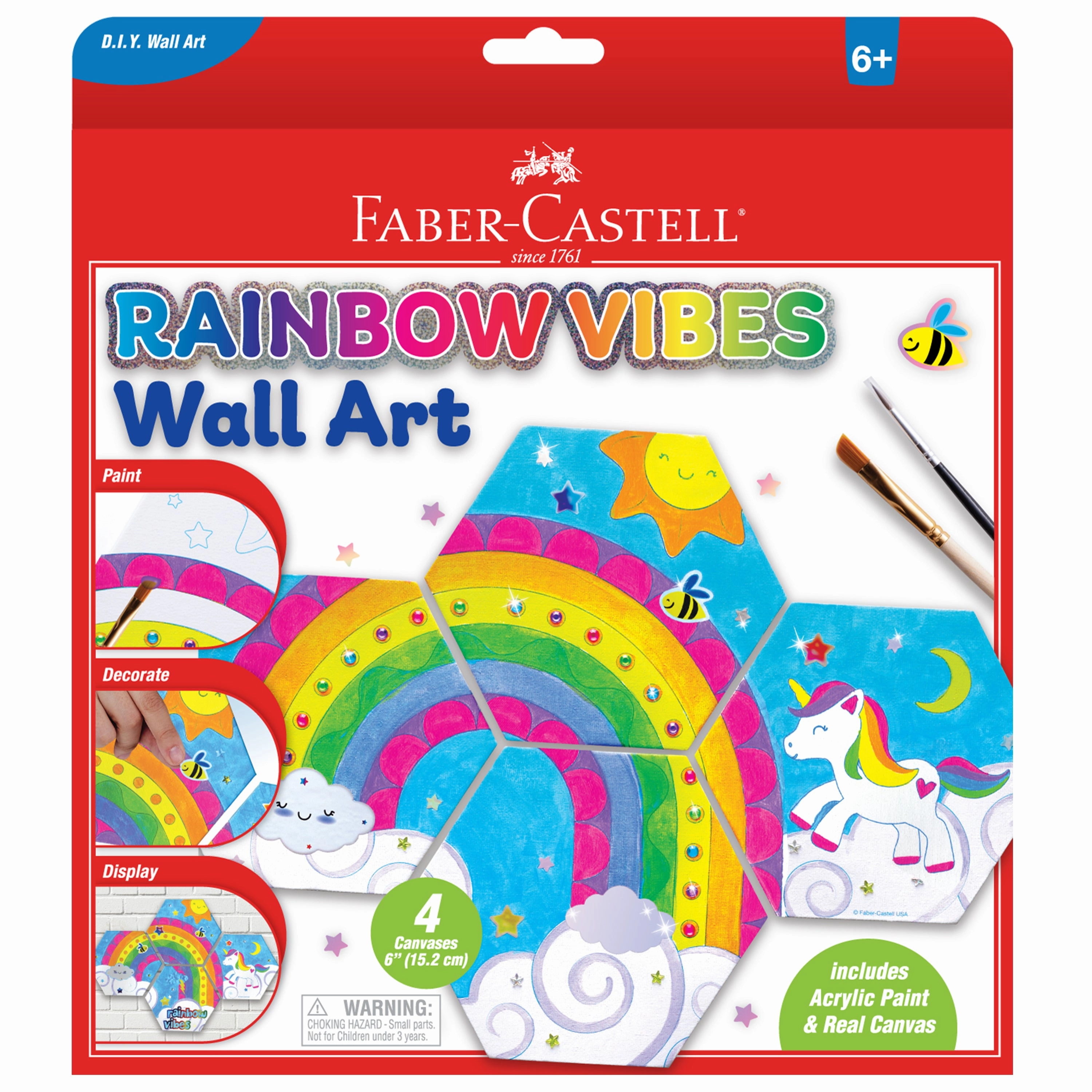 Faber-Castell Rainbow Vibes Unicorn & Rainbow Wall Art Kit