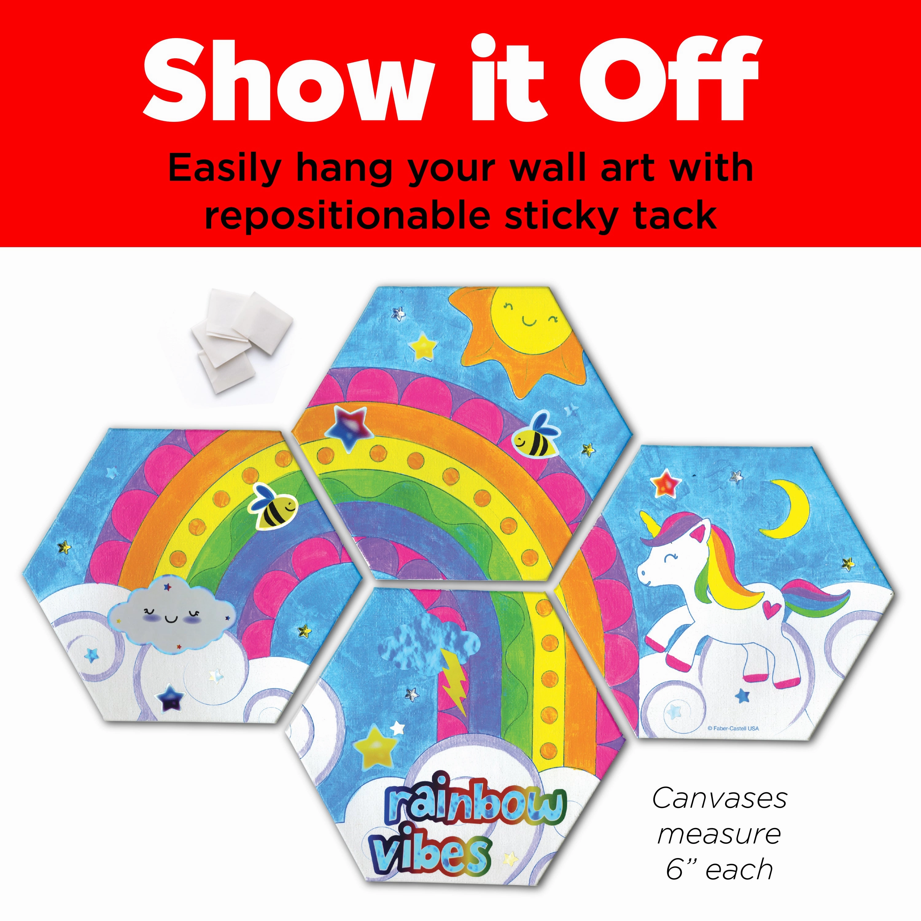 Faber-Castell Rainbow Vibes Unicorn & Rainbow Wall Art Kit
