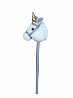 Fantasy Hobby Horse 70cm Plush Unicorn White