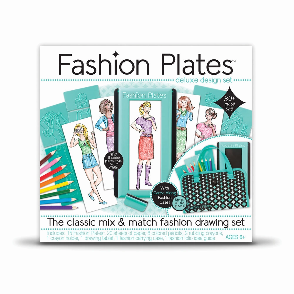 Fashion Plates Deluxe Design Set - Creative Drawing Kit for Kids