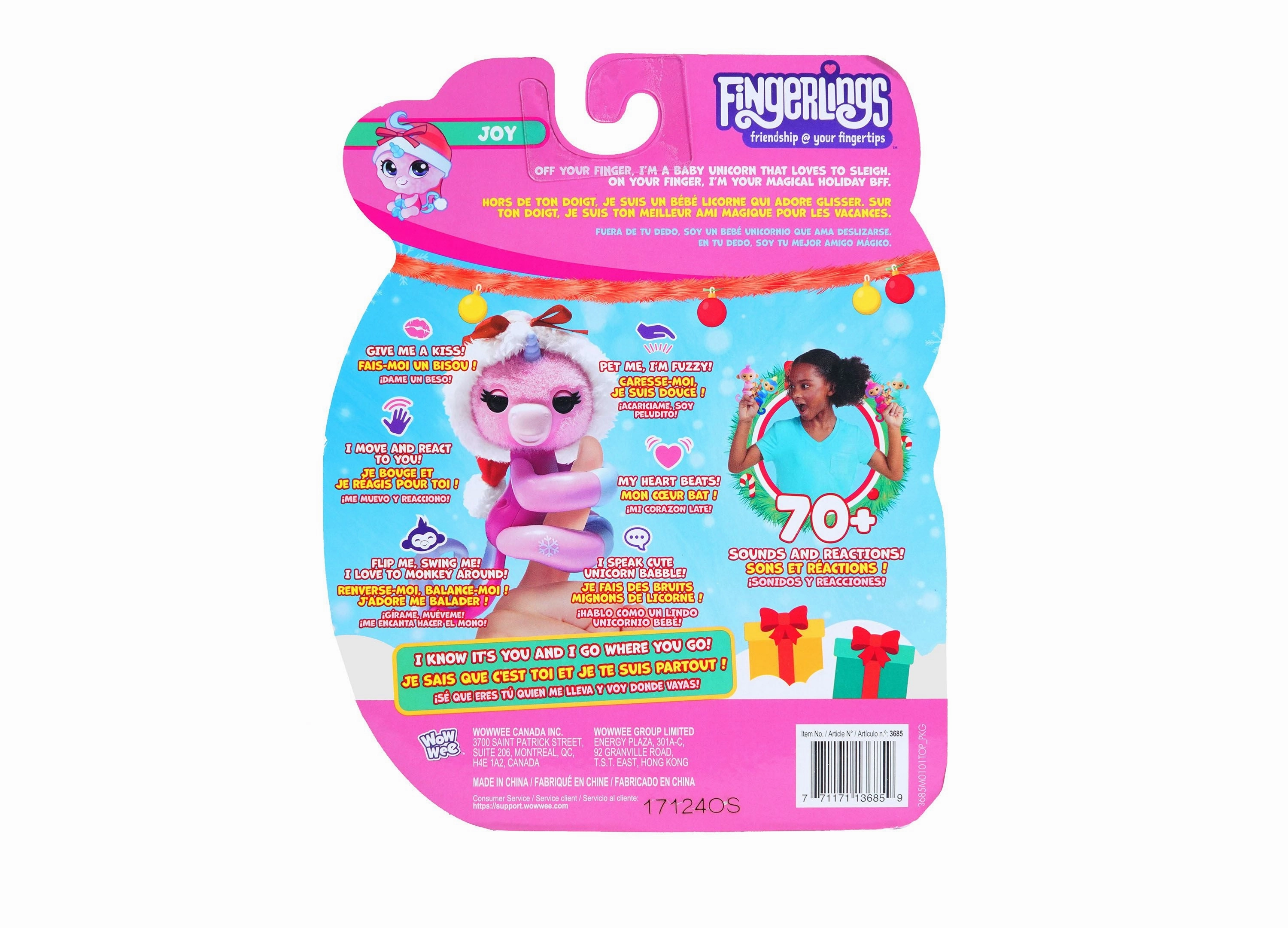 Fingerlings Unicorn Xmas Hat Interactive Toy