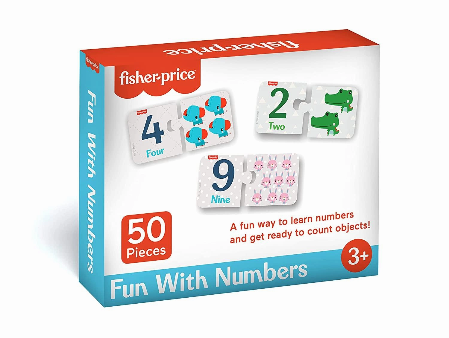 Fisher Price Fun with Numbers 50 Pieces Numbers Matching Puzzle for Kids