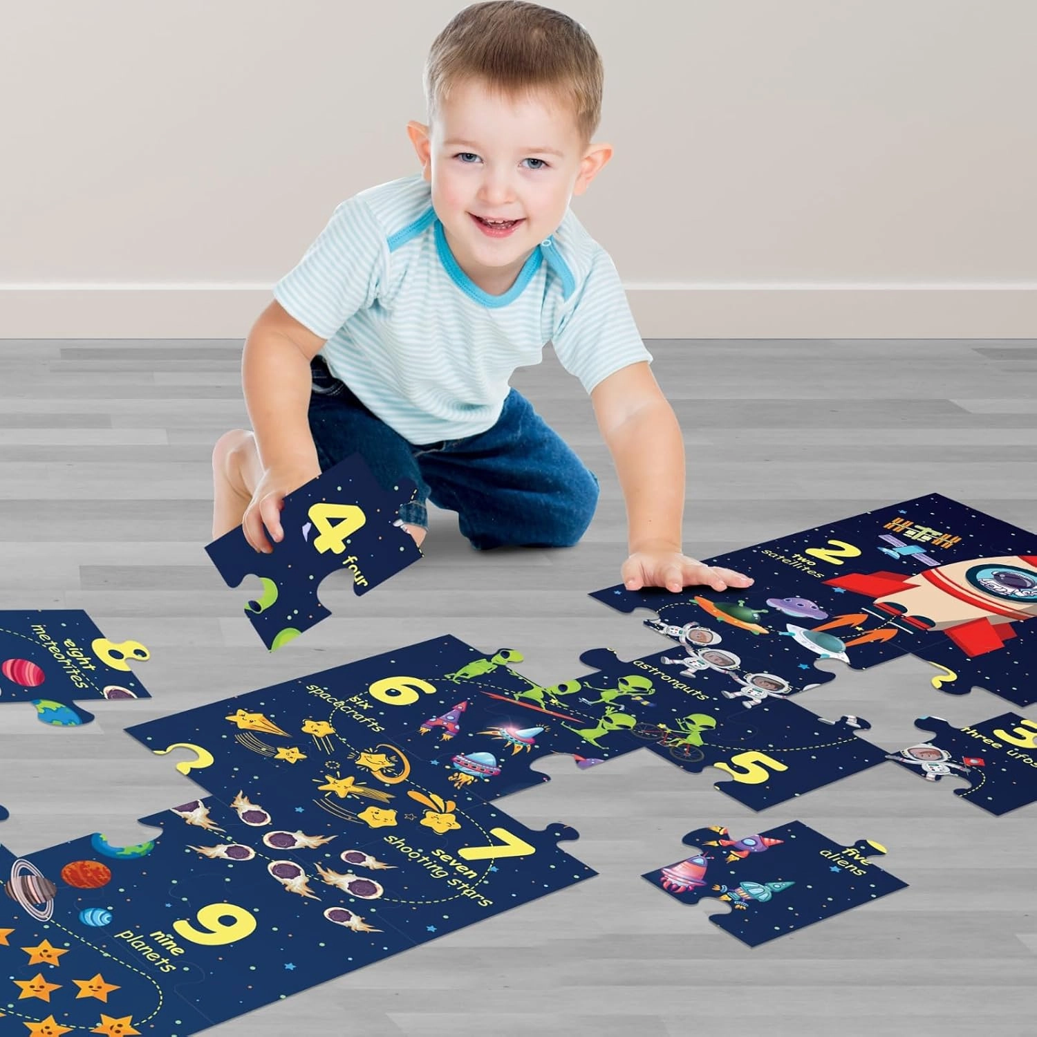 FLO Toys 6 Feet Puzzle Numbers Floor Puzzle For Kids,Ages, 2 