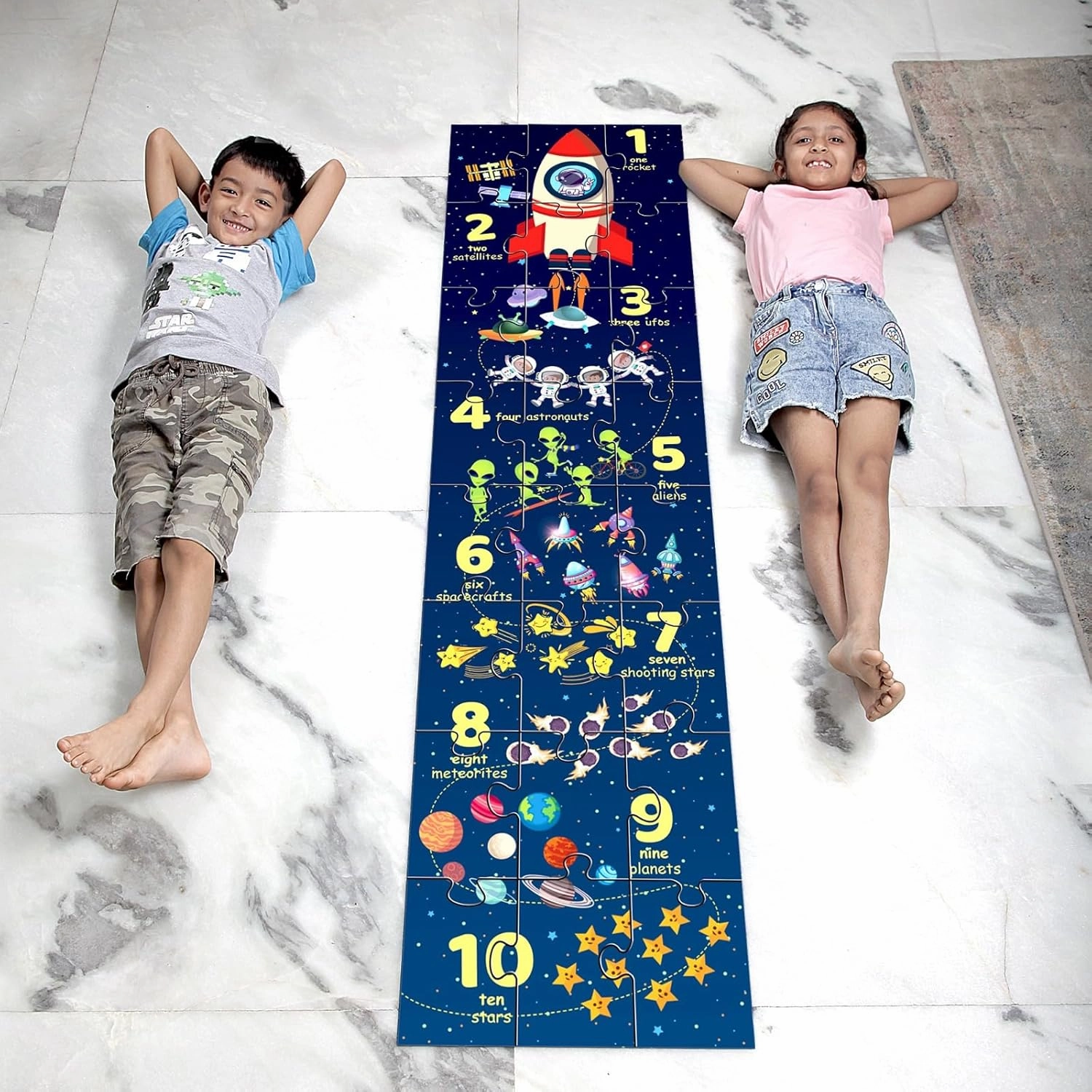 FLO Toys 6 Feet Puzzle Numbers Floor Puzzle For Kids,Ages, 2 