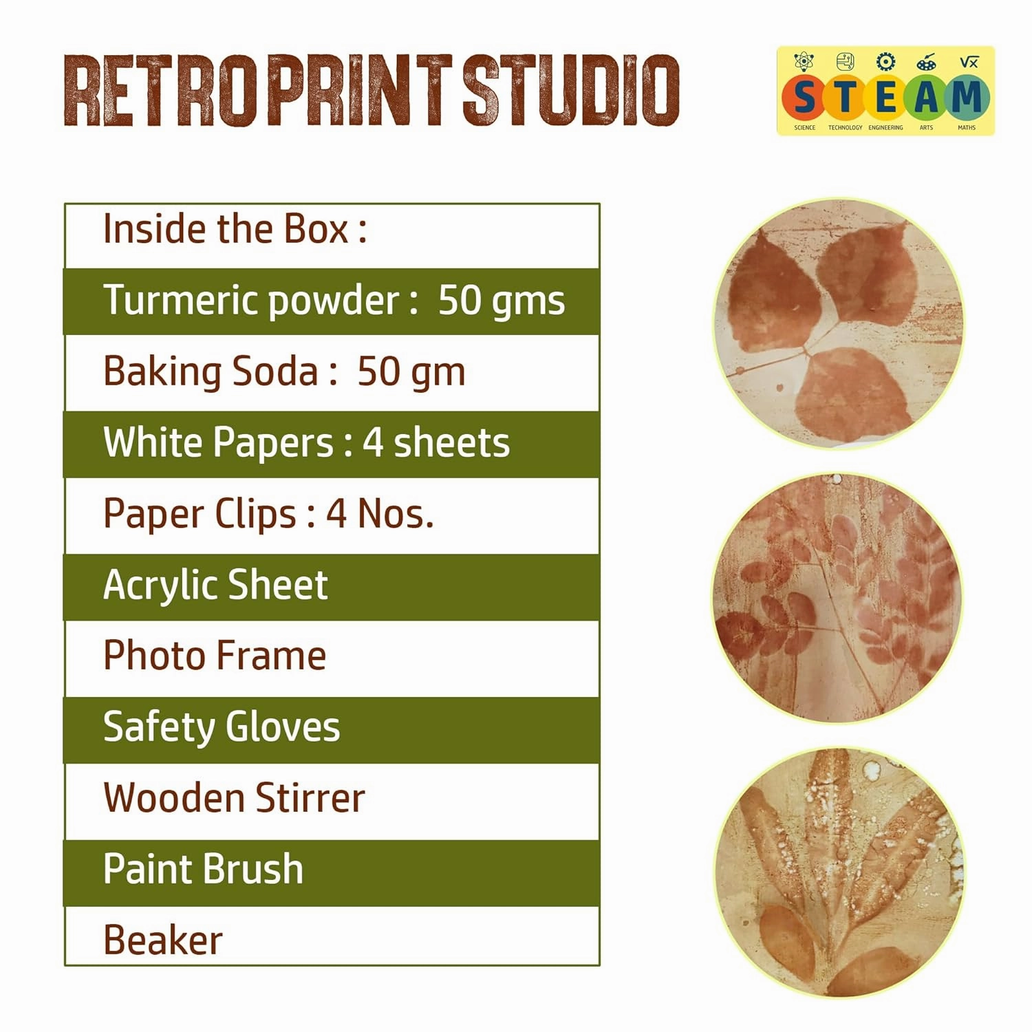 FLO Toys Retro Print Studio Create Beautiful NatureS Prints Of Leaves And Floral Patterns For Kids Ages 8 