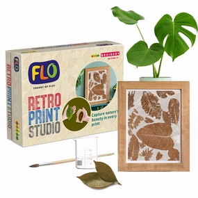 FLO Toys Retro Print Studio Create Beautiful NatureS Prints Of Leaves And Floral Patterns For Kids Ages 8 