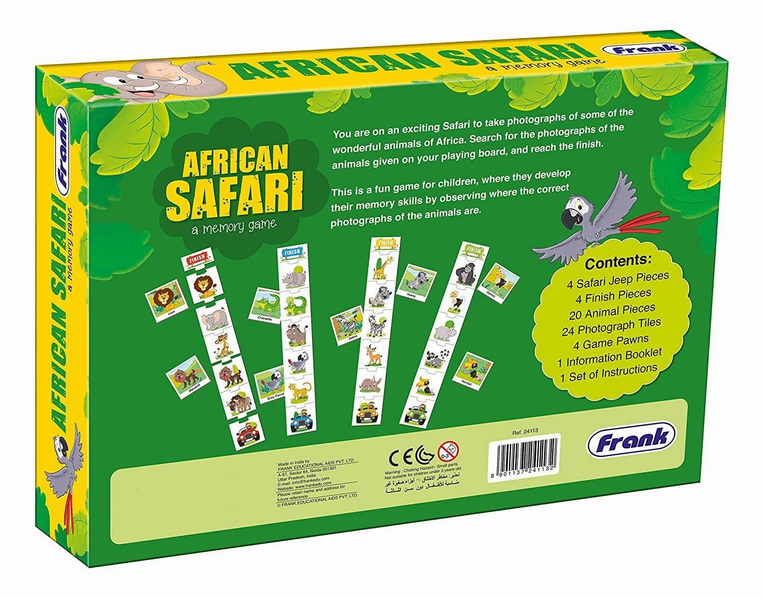 Frank African Safari Memory Board Game