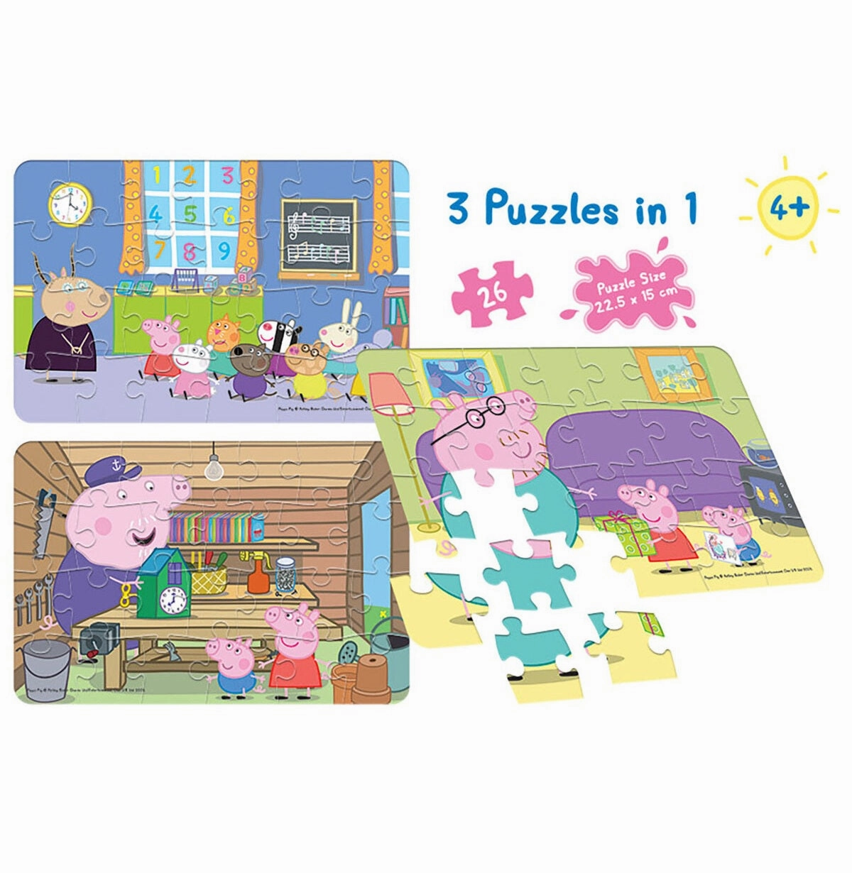 Frank Peppa Pig 3 Puzzle In 1 60404
