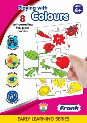 Frank Playing with Colours Puzzle 40 Pieces, 8 Self-Correcting 5-Piece Puzzles for Ages 4 & Above
