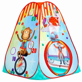 Fun2Give Pop-it-Up Circus Activity Play Tent  Colorful Imaginative Playhouse