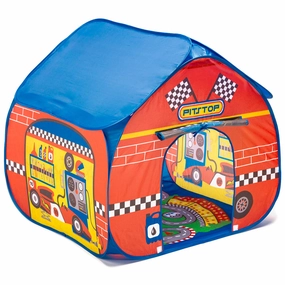 Fun2Give Pop-it-Up Pit Stop Tent with Race-Themed Play Mat