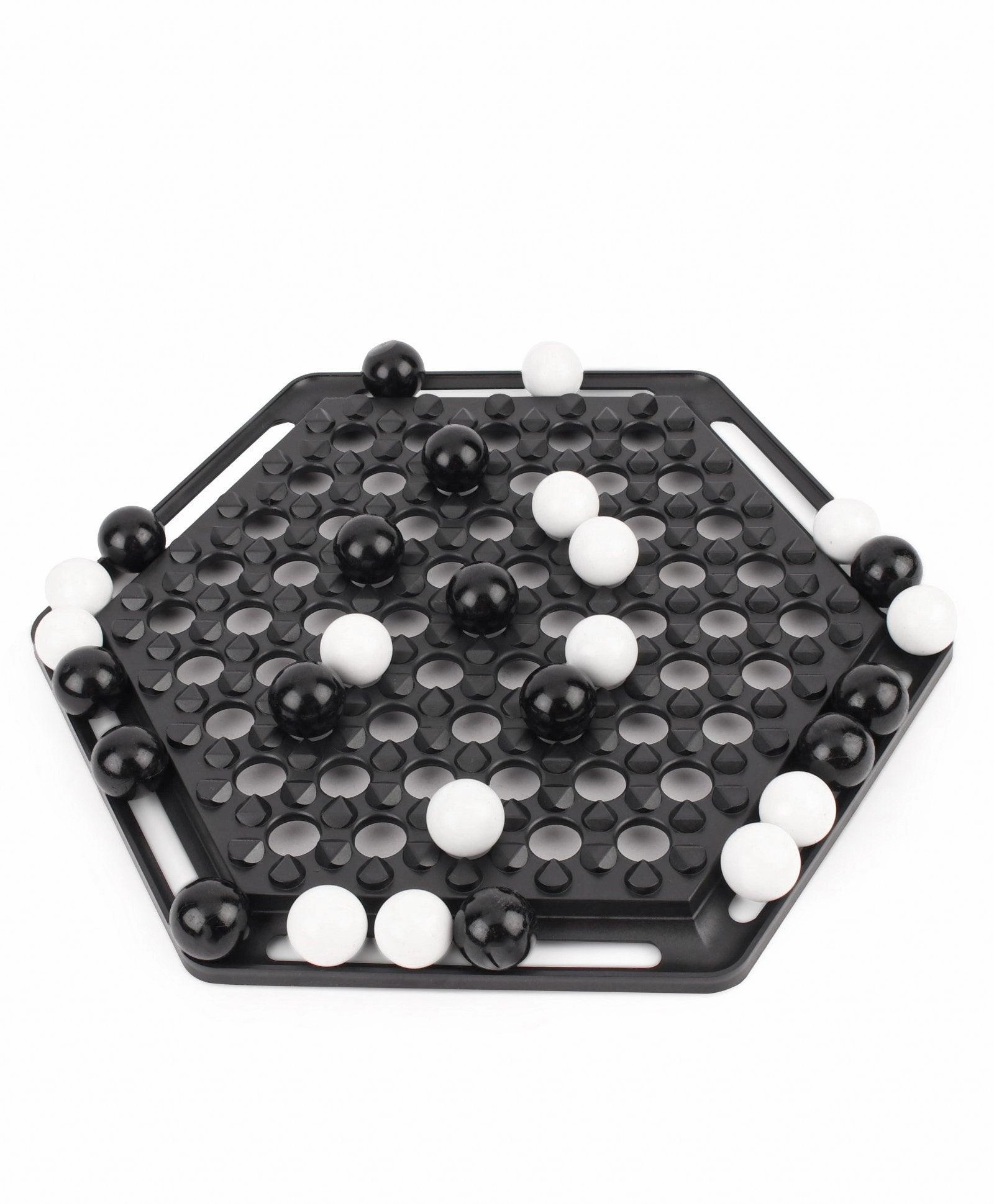 Funskool Abalone Strategical Hexagonal Board Game - Black And White