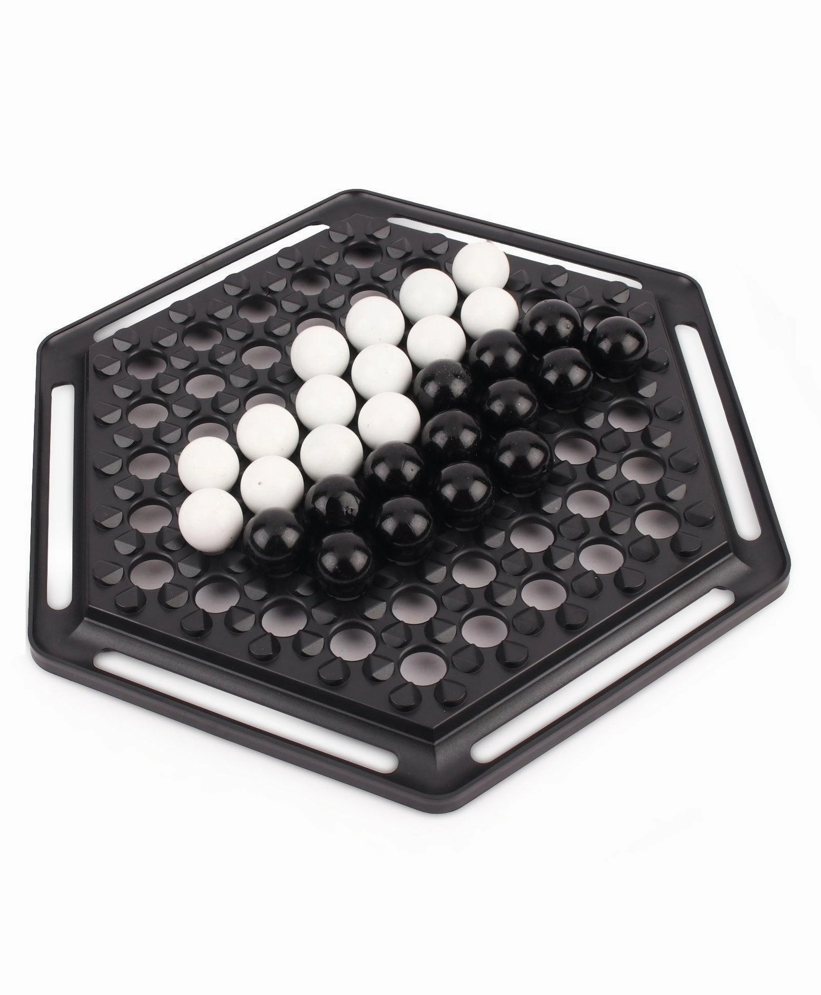 Funskool Abalone Strategical Hexagonal Board Game - Black And White