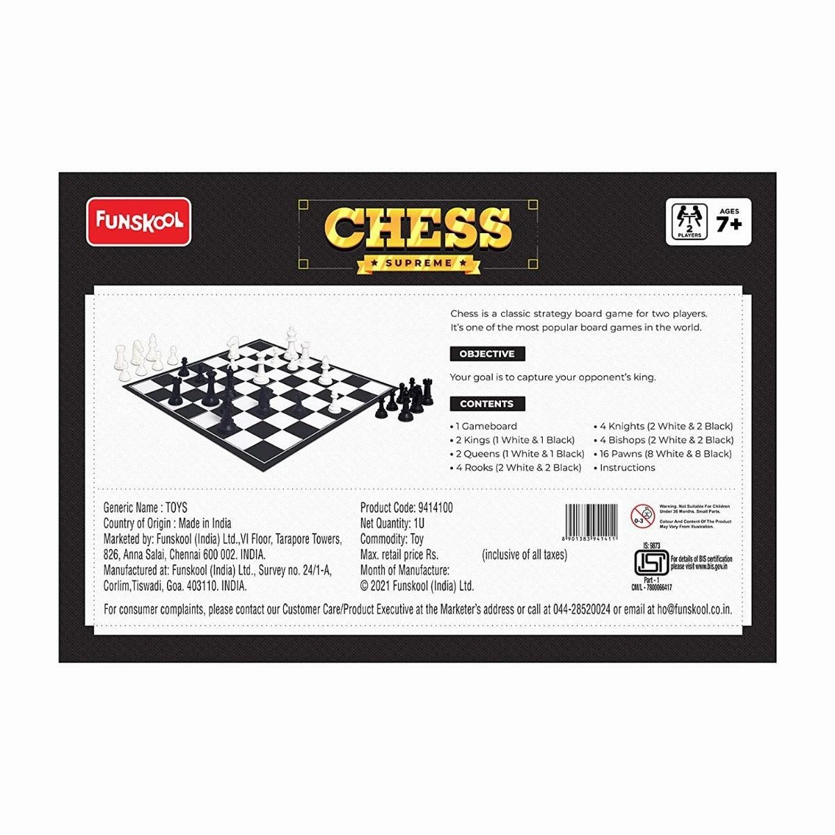 Funskool Chess Supreme, War & Strategy Game for 7 Years & Above