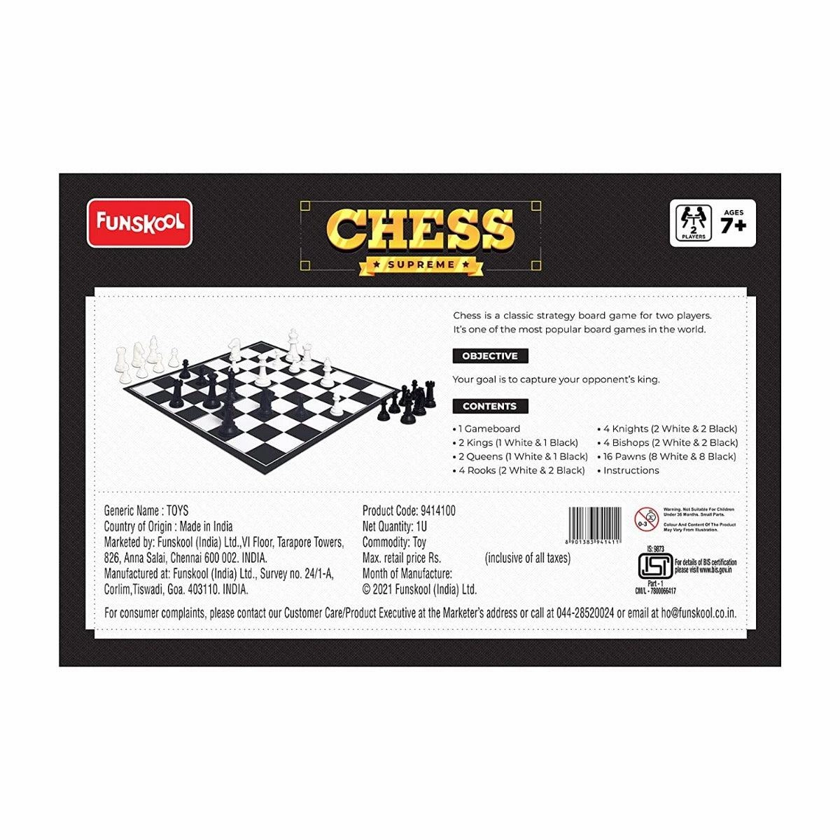 Funskool Chess Supreme, War & Strategy Game for 7 Years & Above