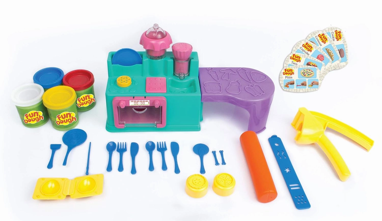 Funskool Fundough Kitchen Set, Cutting and Moulding Playset for 3 Years and above