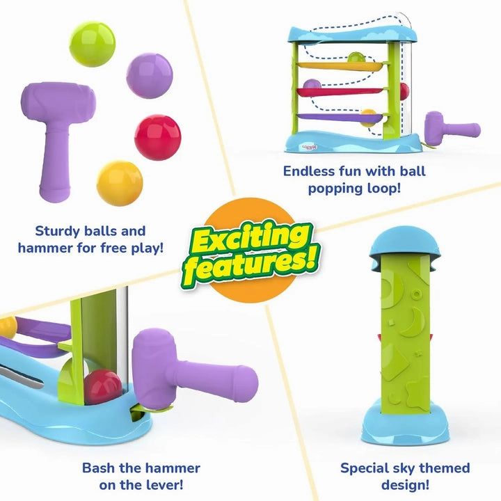 Funskool Giggles Bash & Pop Slide Tower For Ages 2 