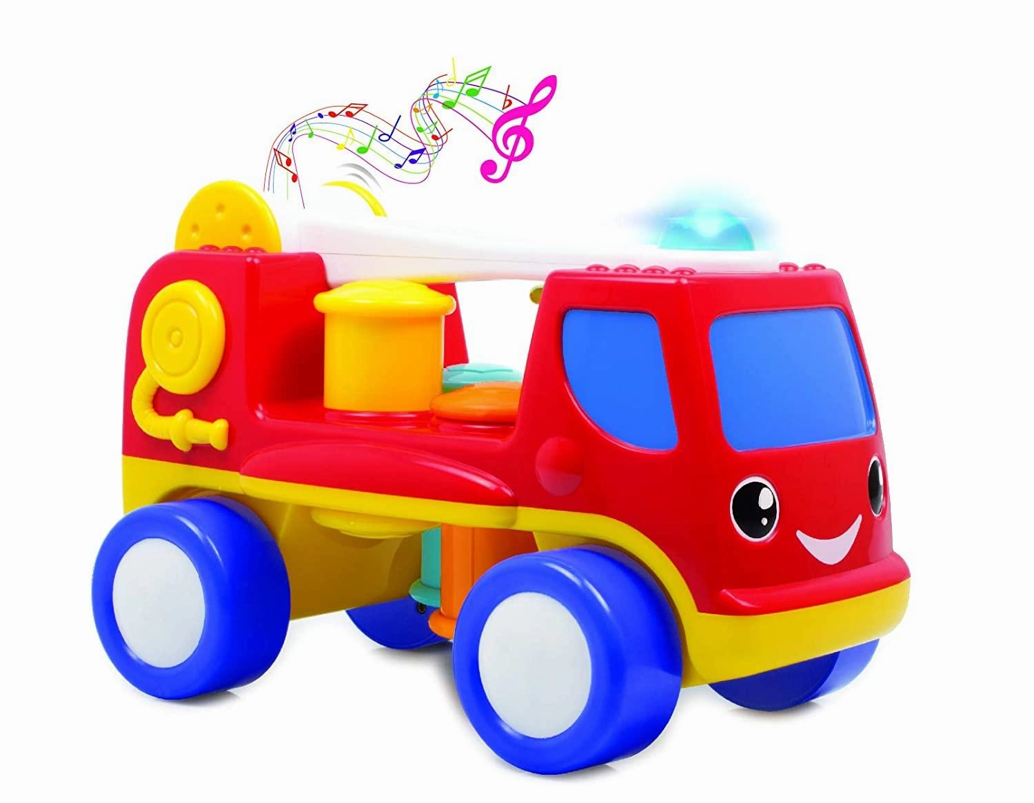 Funskool Giggles Peg Basher Fire Engine with Light & Sound for Ages 1-6 Years